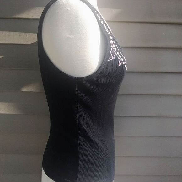 Grand Ole Opry Rhinestone Faux Pearl Embellished Camisole Size 1 Small. - Picture 8 of 13